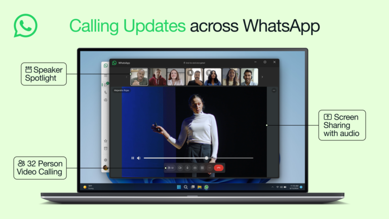 WhatsApp Updates Web App To Include Screen Sharing and Speaker Spotlight Feature